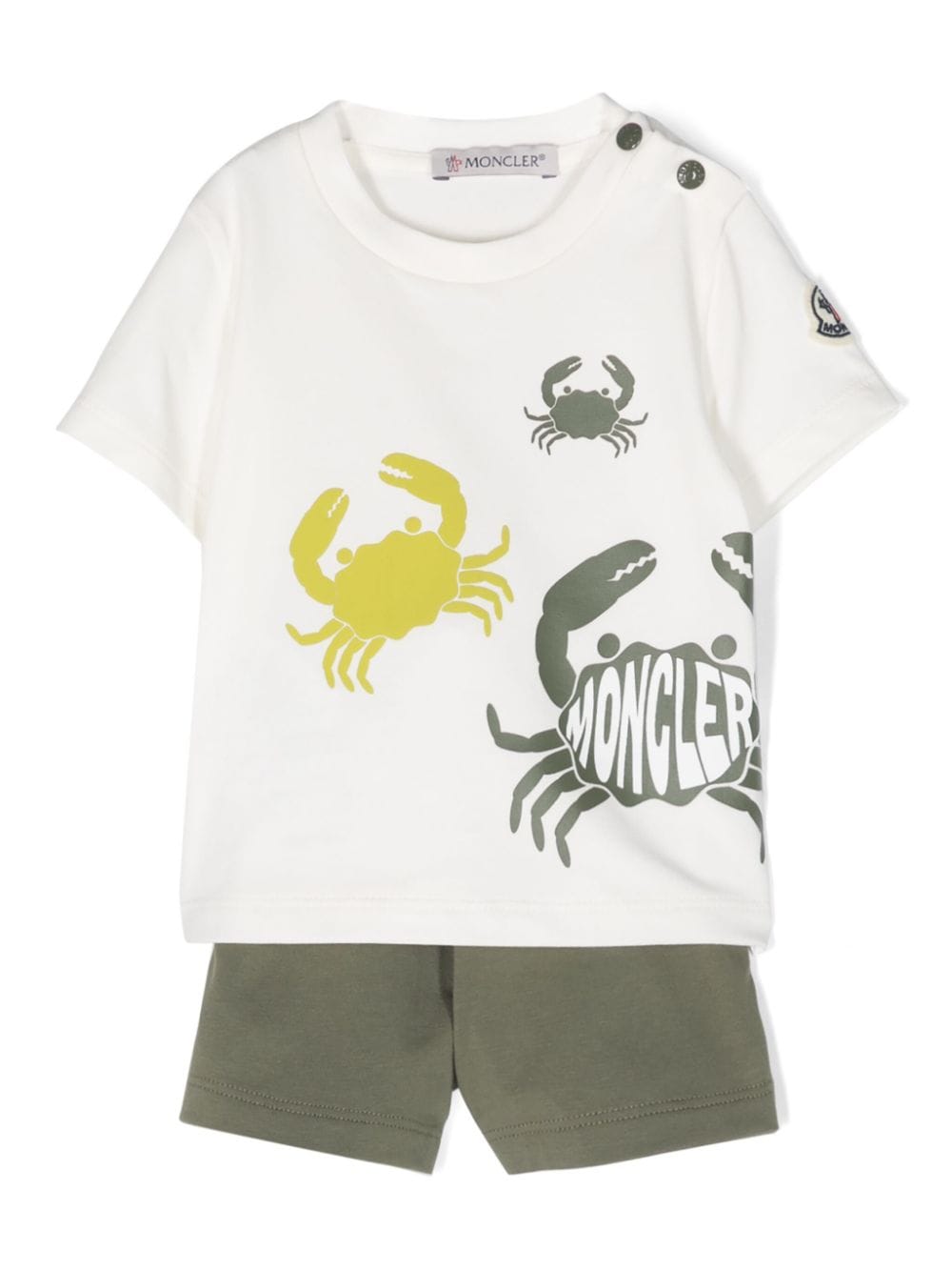 Moncler Enfant Set aus T-Shirt und Shorts mit Print - Weiß von Moncler Enfant