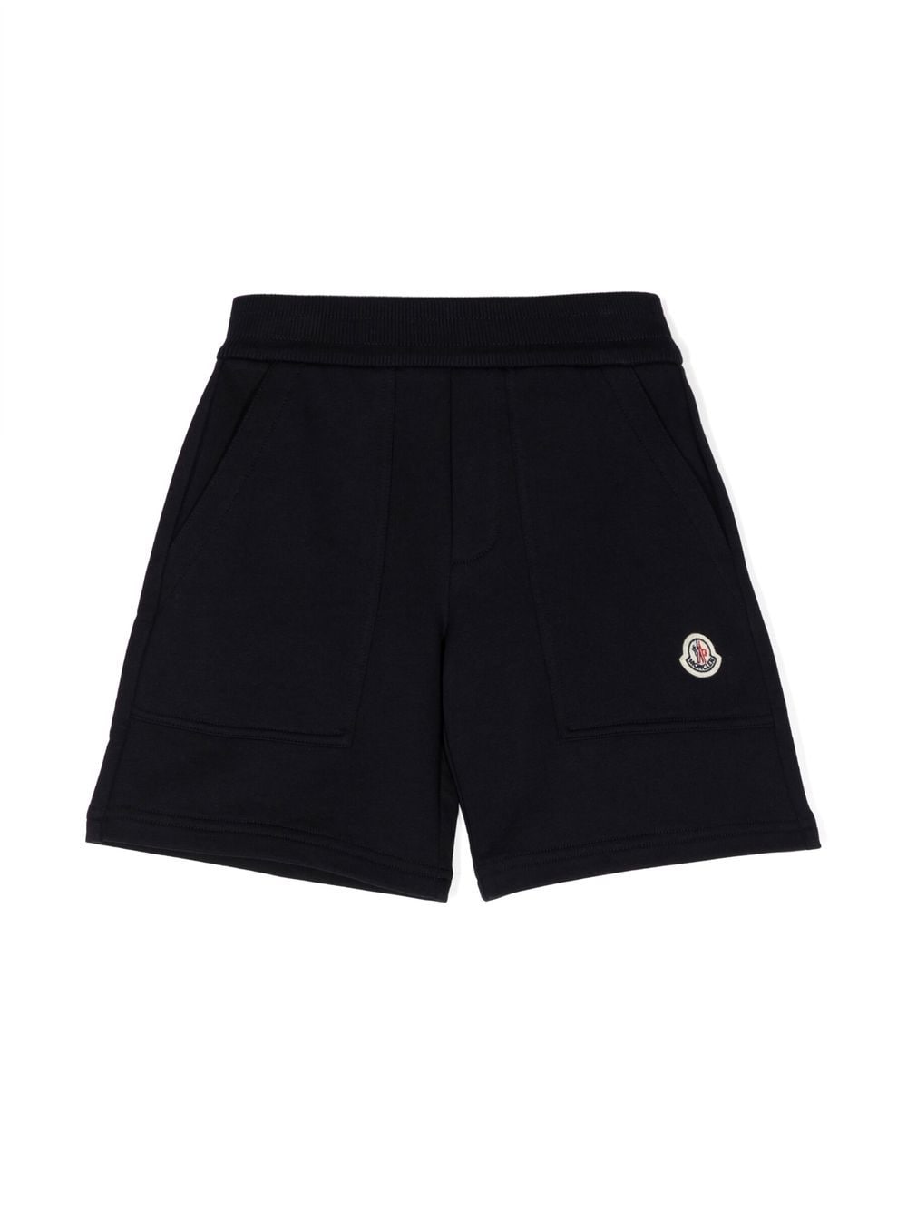 Moncler Enfant Shorts mit Logo-Patch - Blau von Moncler Enfant