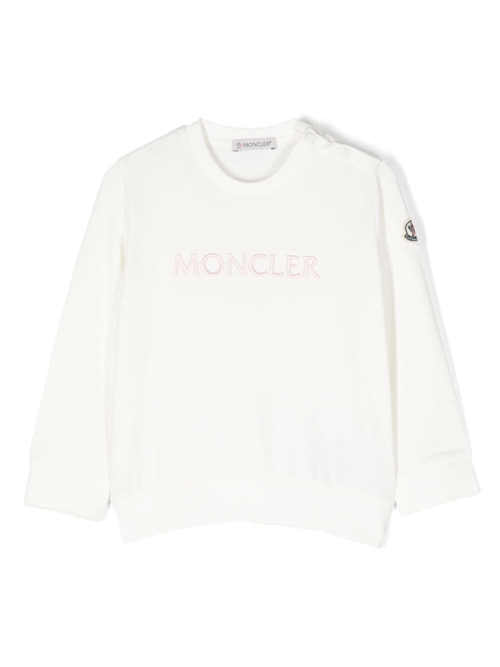 Moncler Enfant Sweatshirt mit Logo-Stickerei - Weiß von Moncler Enfant