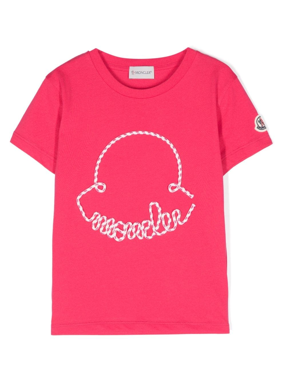 Moncler Enfant T-Shirt mit 3D-Logo-Detail - Rosa von Moncler Enfant