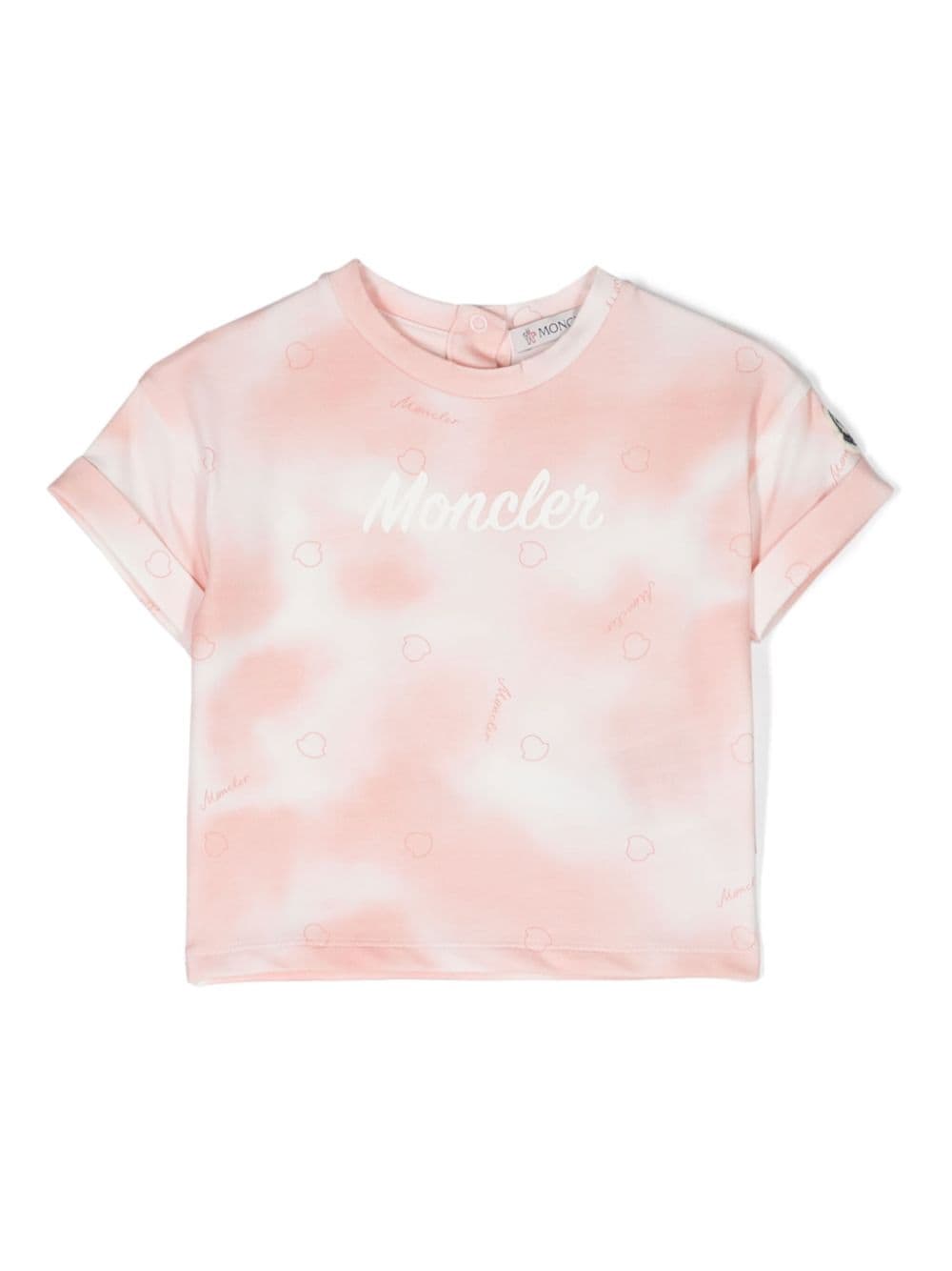 Moncler Enfant T-Shirt mit Logo-Print - Rosa von Moncler Enfant