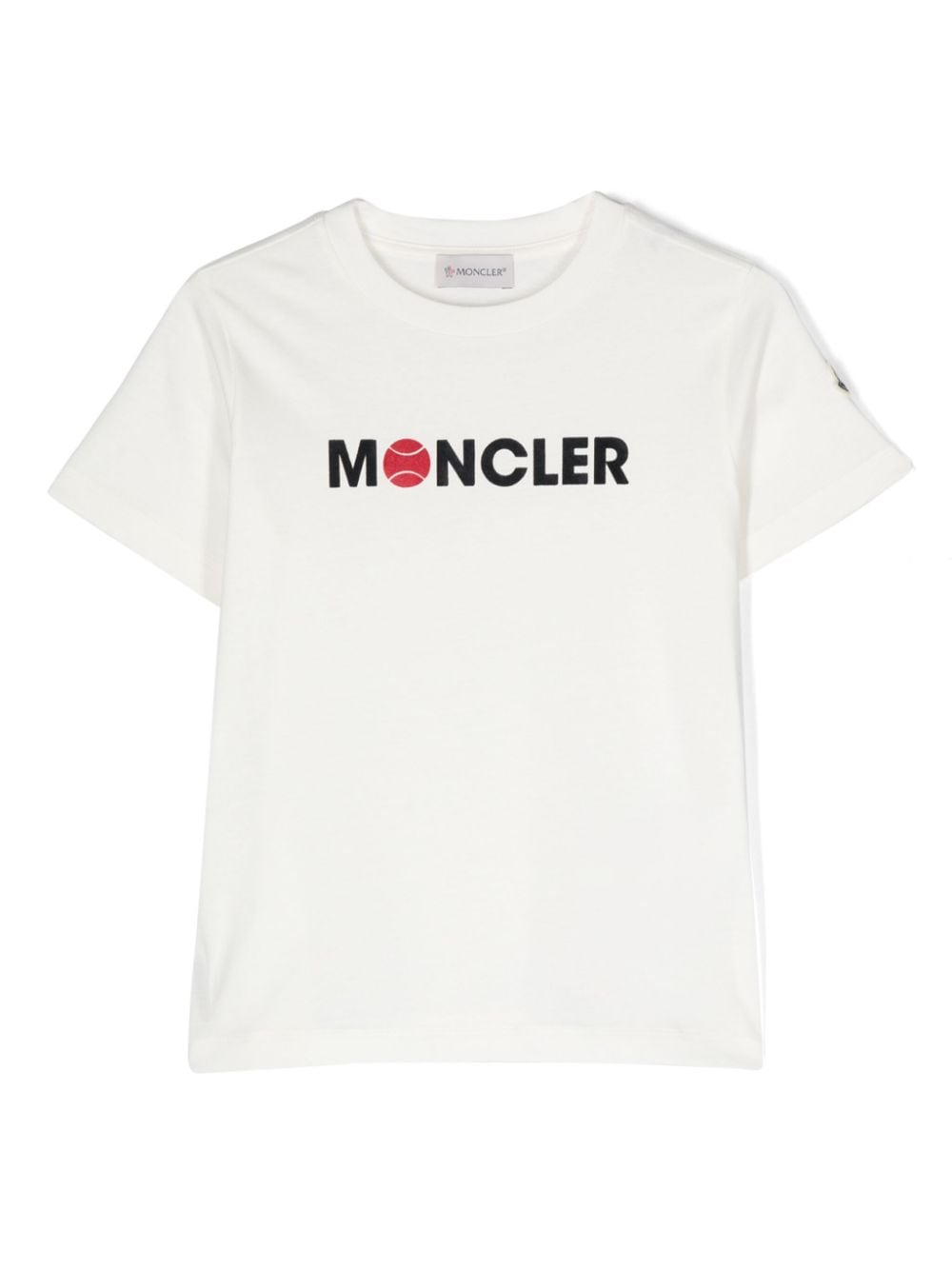 Moncler Enfant T-Shirt mit geflocktem Logo - Weiß von Moncler Enfant