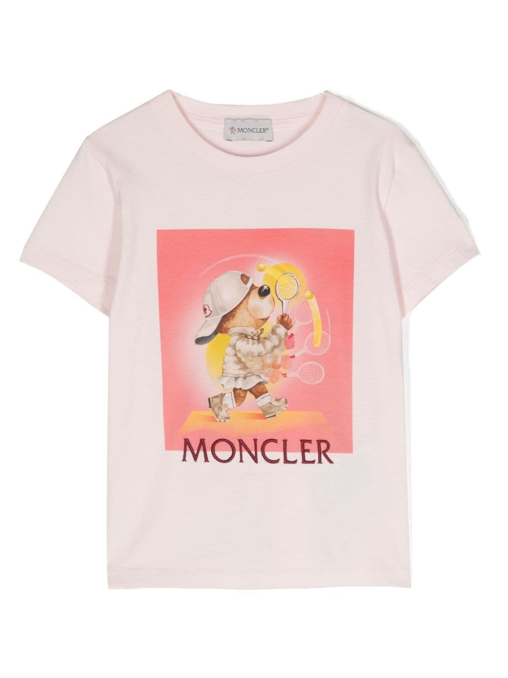 Moncler Enfant T-Shirt mit grafischem Print - Rosa von Moncler Enfant