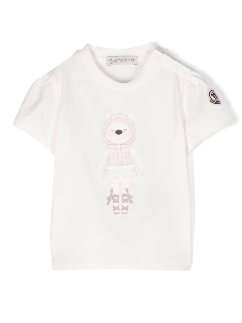 Moncler Enfant T-Shirt mit grafischem Print - Weiß von Moncler Enfant