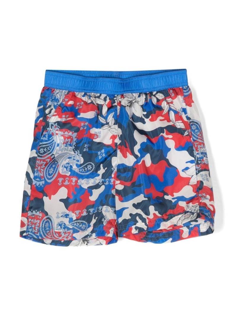 Moncler Enfant Badeshorts mit durchgehendem Print - Blau von Moncler Enfant