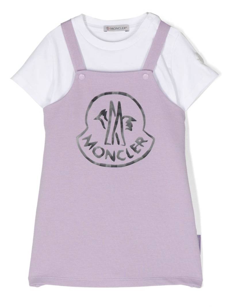 Moncler Enfant Set aus T-Shirt und Strampler - Violett von Moncler Enfant