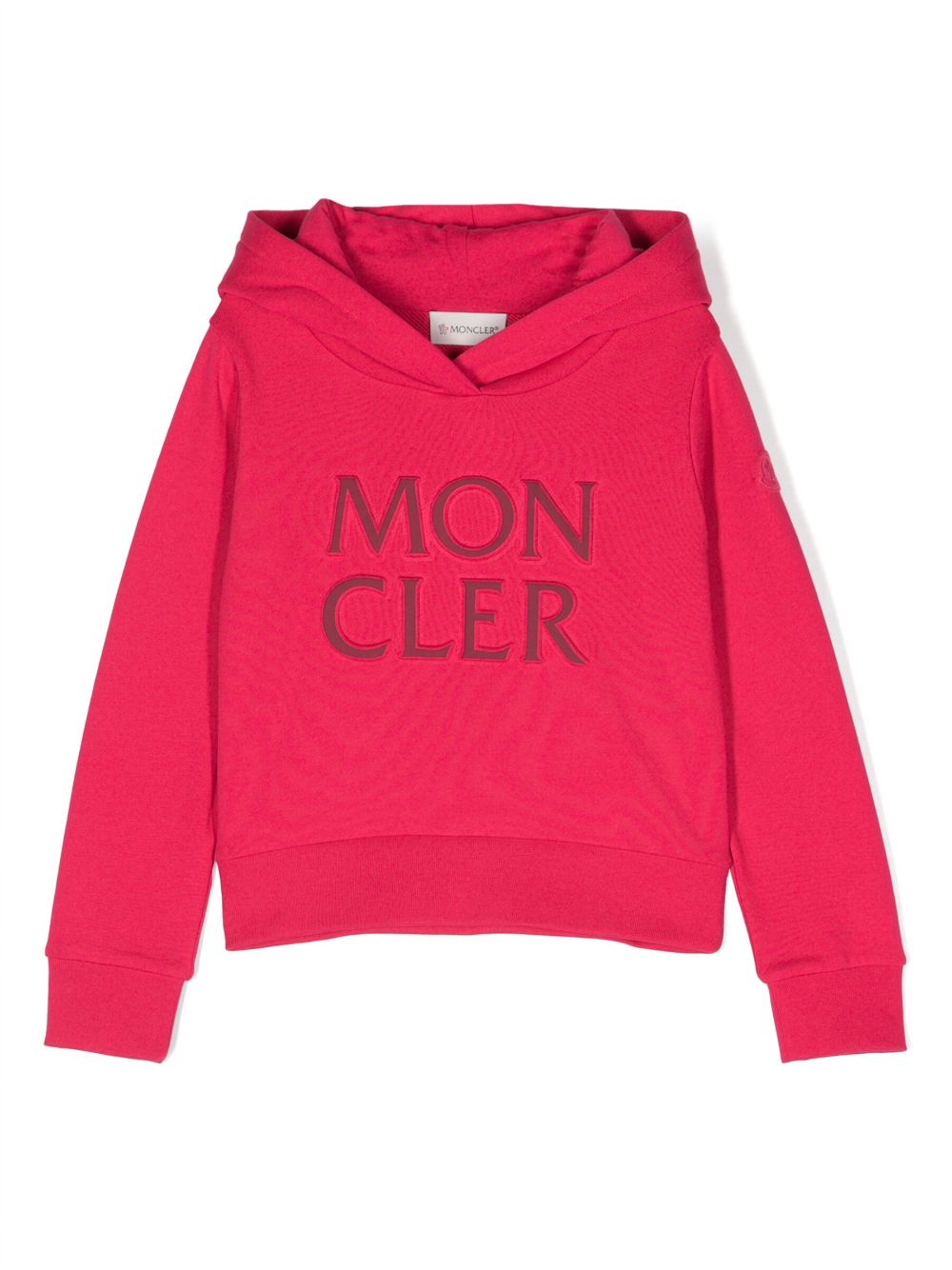 Moncler Enfant Hoodie mit Logo-Prägung - Rosa von Moncler Enfant