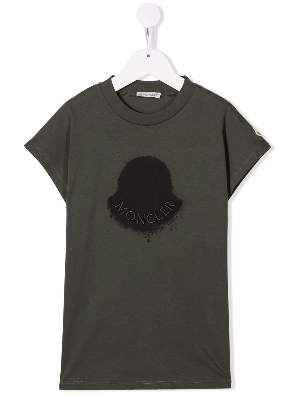 Moncler Enfant T-Shirt mit Logo-Stickerei - Grün von Moncler Enfant