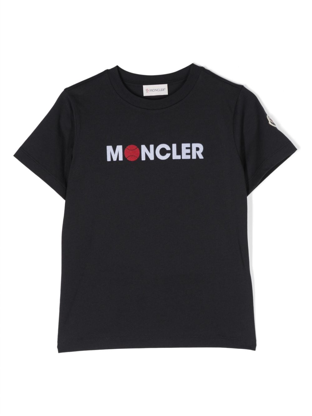 Moncler Enfant T-Shirt mit beflocktem Logo - Blau von Moncler Enfant