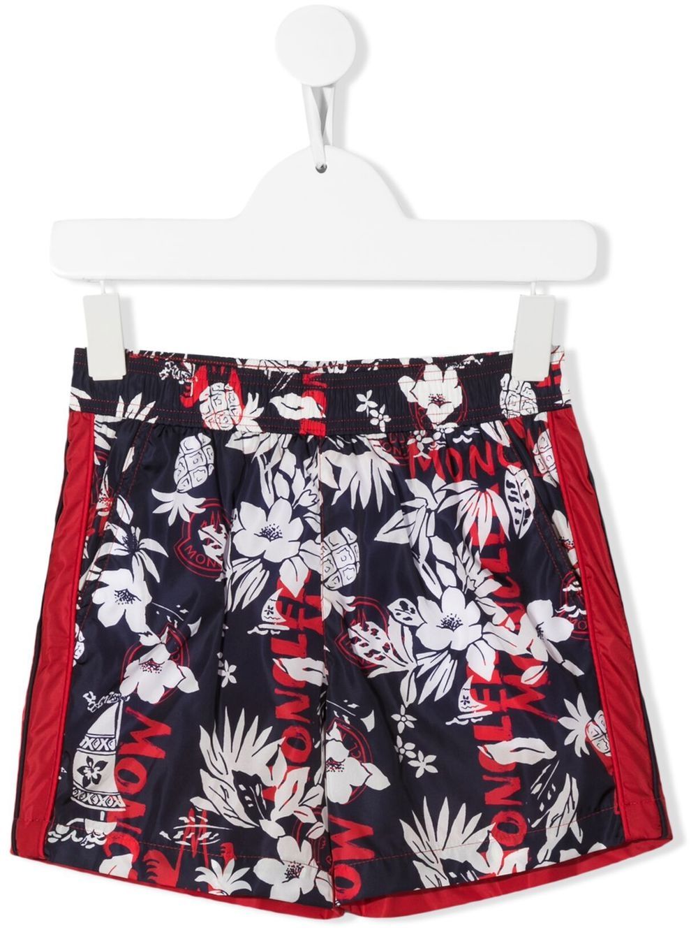 Moncler Enfant Badeshorts mit Blumen-Print - Blau von Moncler Enfant