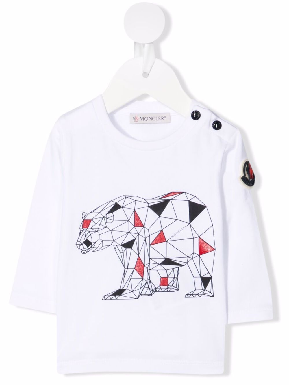 Moncler Enfant T-Shirt mit geometrischem Bären-Print - Weiß von Moncler Enfant