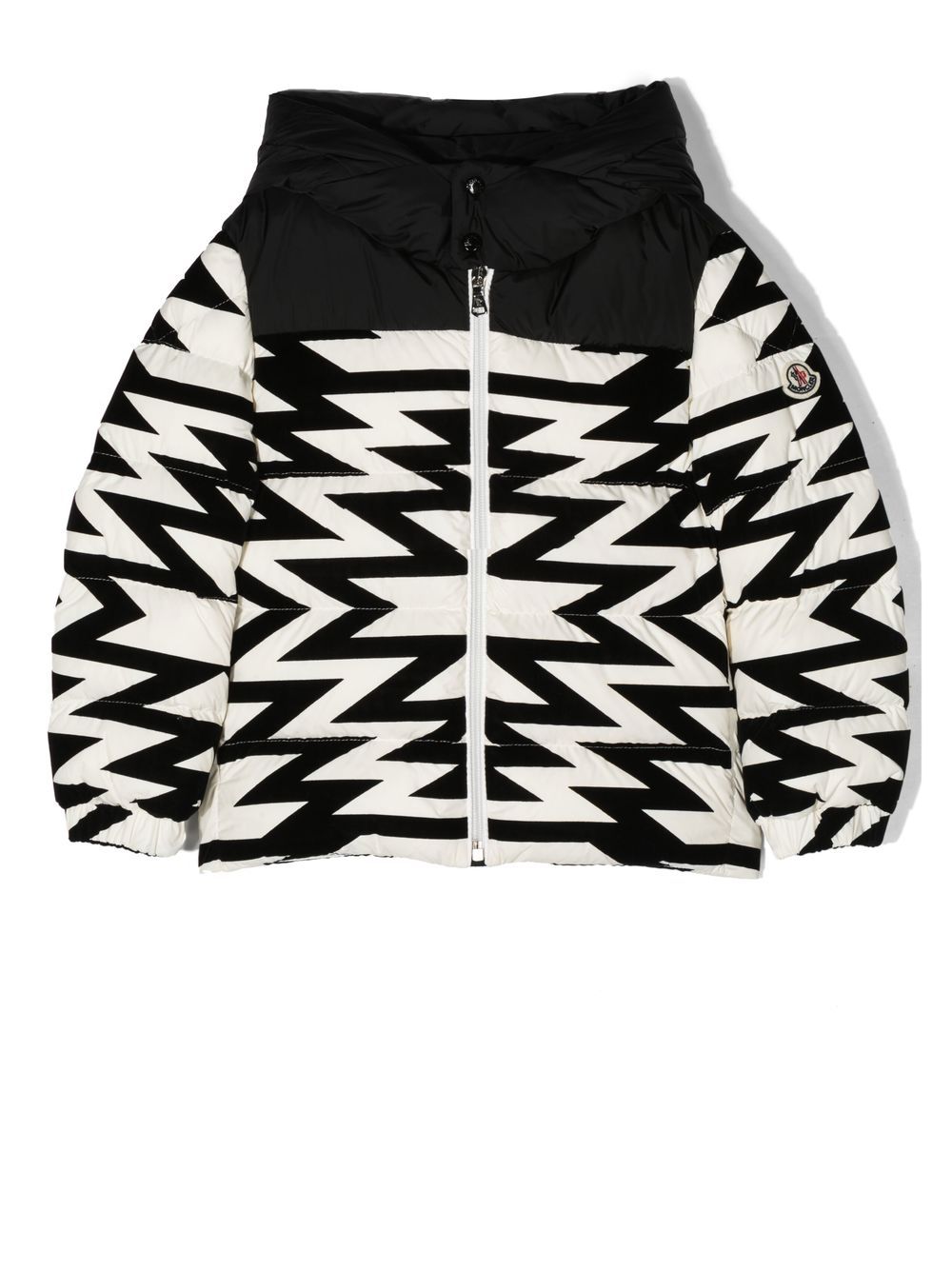 Moncler Enfant Gefütterte Jacke mit geometrischem Print - Weiß von Moncler Enfant