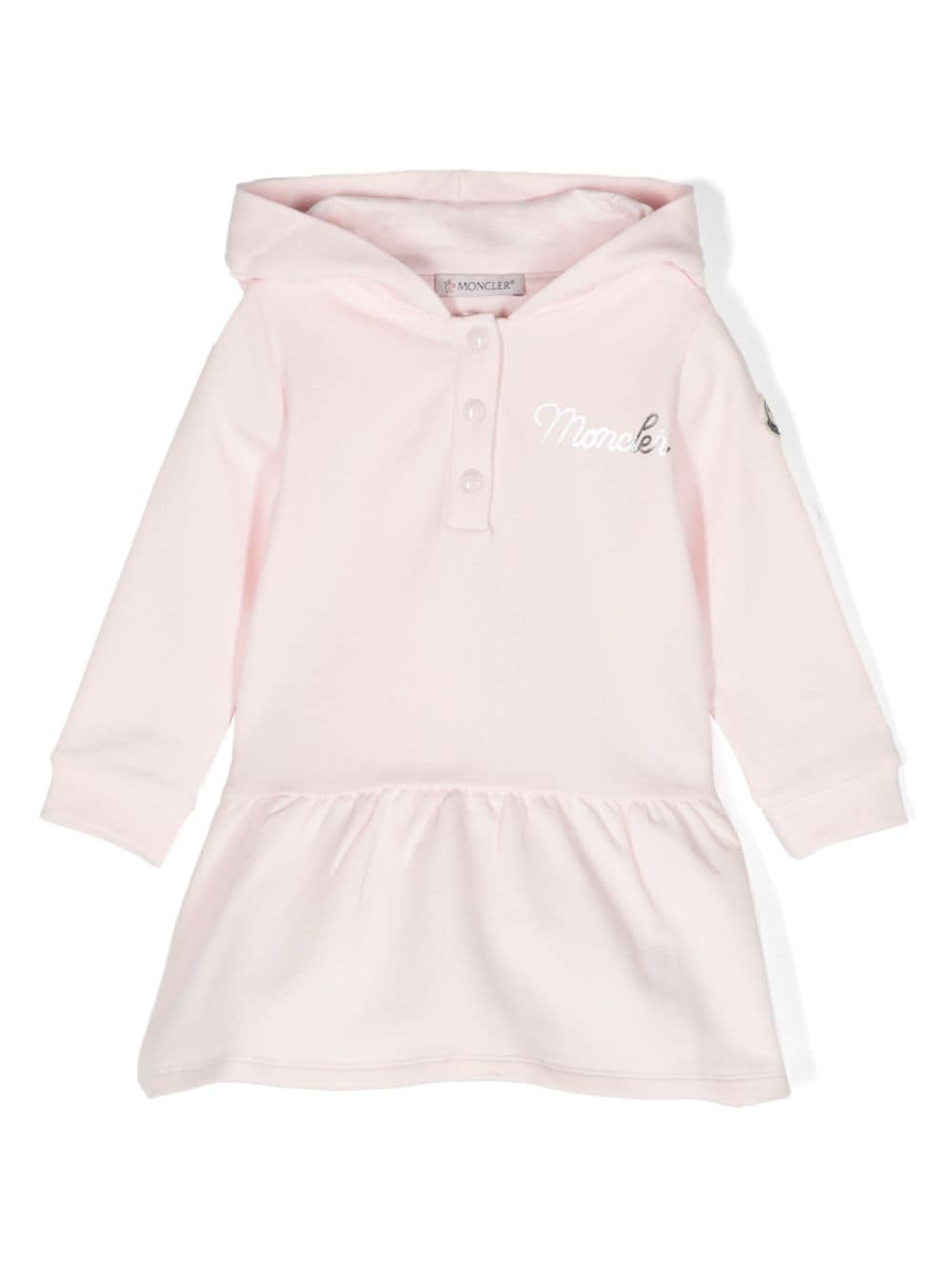 Moncler Enfant Kapuzenkleid mit Logo-Print - Rosa von Moncler Enfant