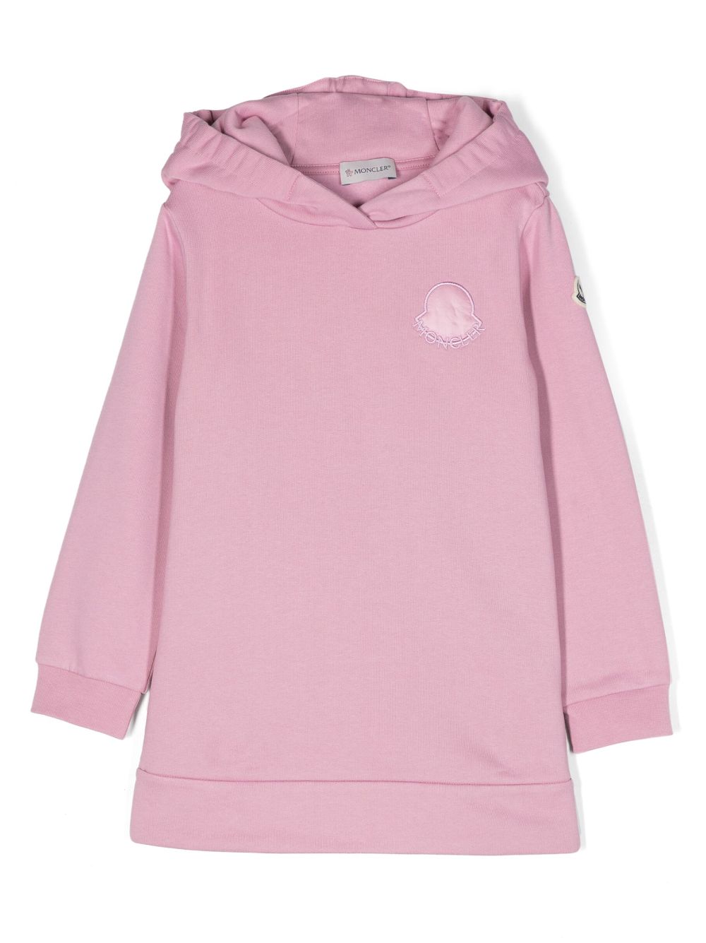 Moncler Enfant Kapuzenkleid mit Logo-Applikation - Rosa von Moncler Enfant