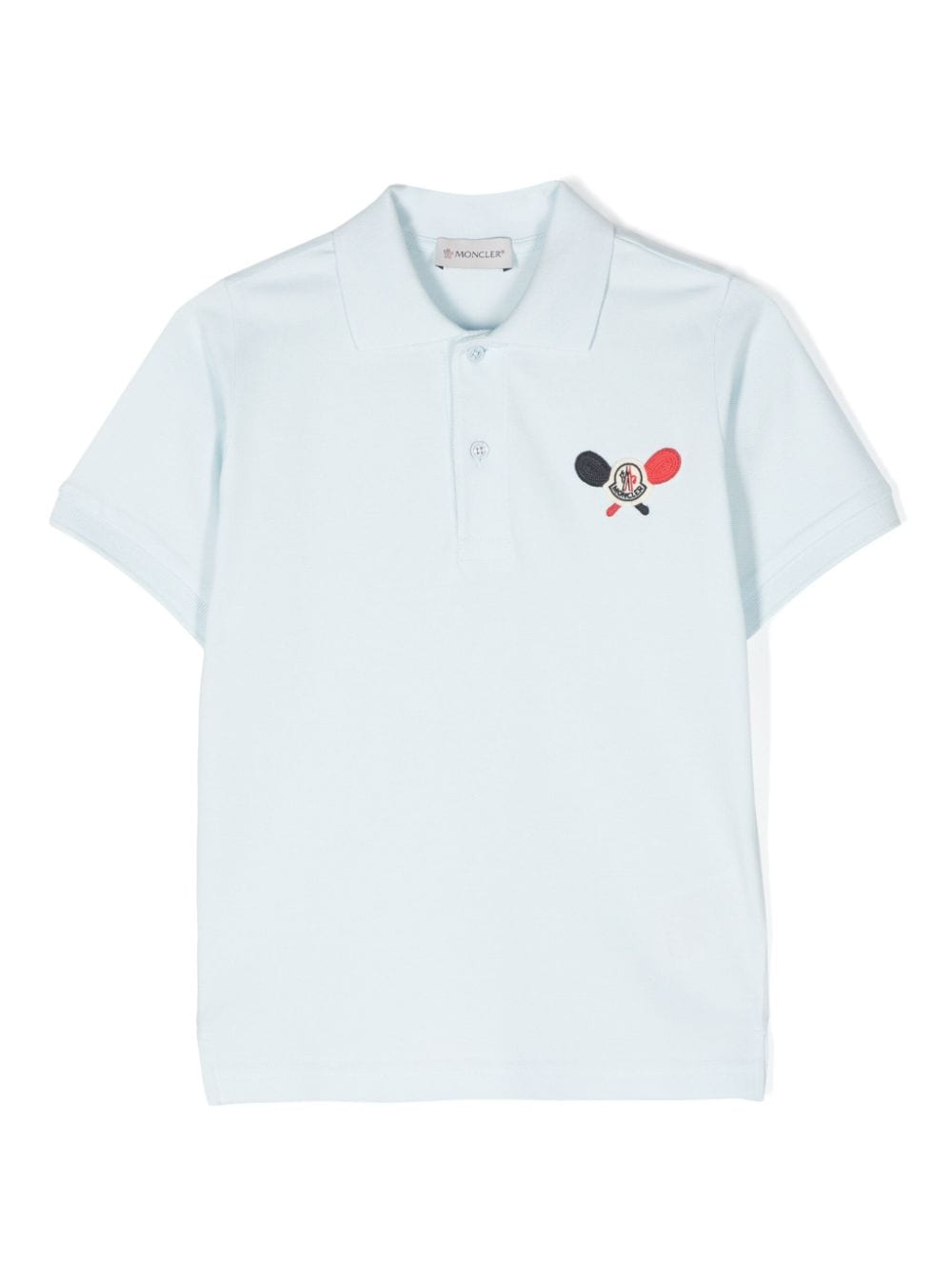 Moncler Enfant Poloshirt mit Logo-Applikation - Blau von Moncler Enfant