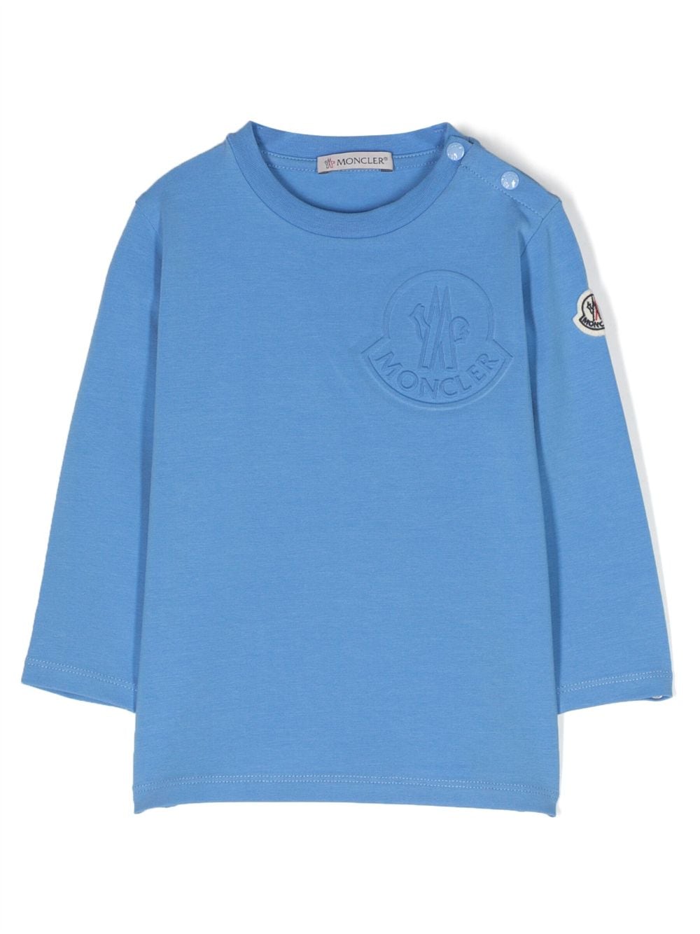 Moncler Enfant Sweatshirt mit Logo-Prägung - Blau von Moncler Enfant