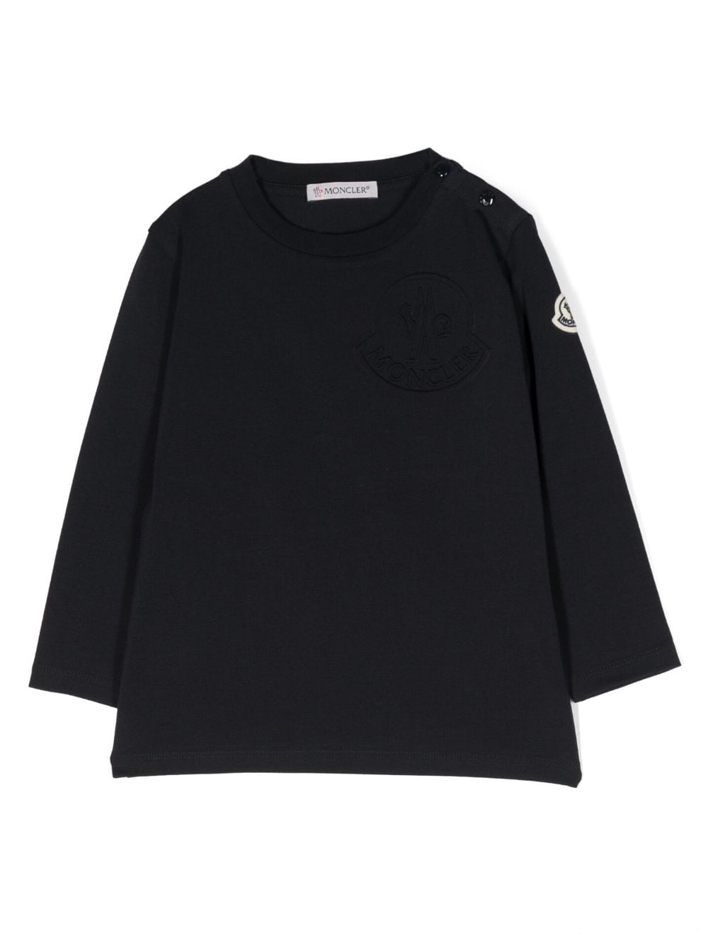 Moncler Enfant Sweatshirt mit Logo-Prägung - Blau von Moncler Enfant