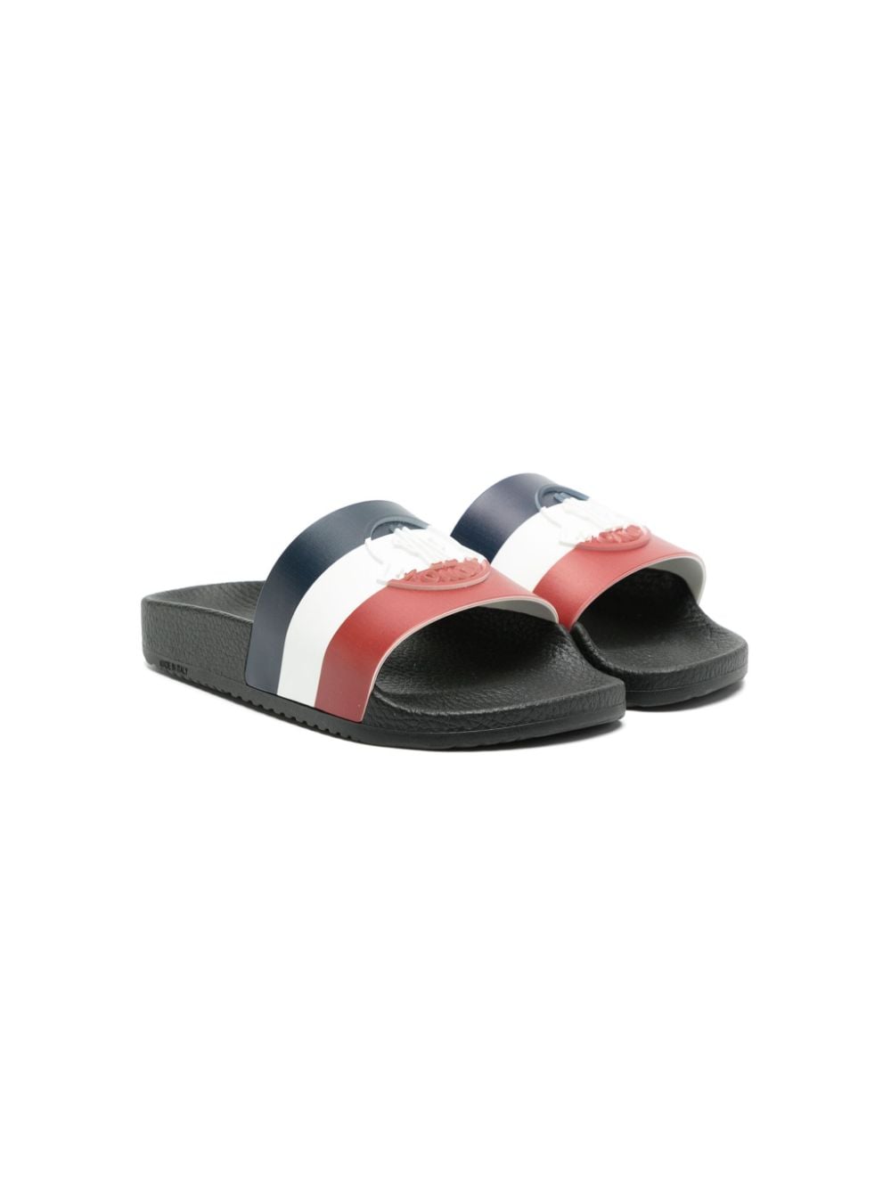 Moncler Enfant Sandalen mit Logo-Prägung - Schwarz von Moncler Enfant