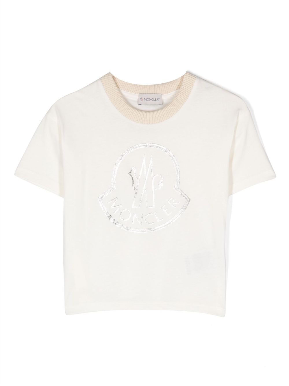 Moncler Enfant T-Shirt mit Logo-Stickerei - Weiß von Moncler Enfant