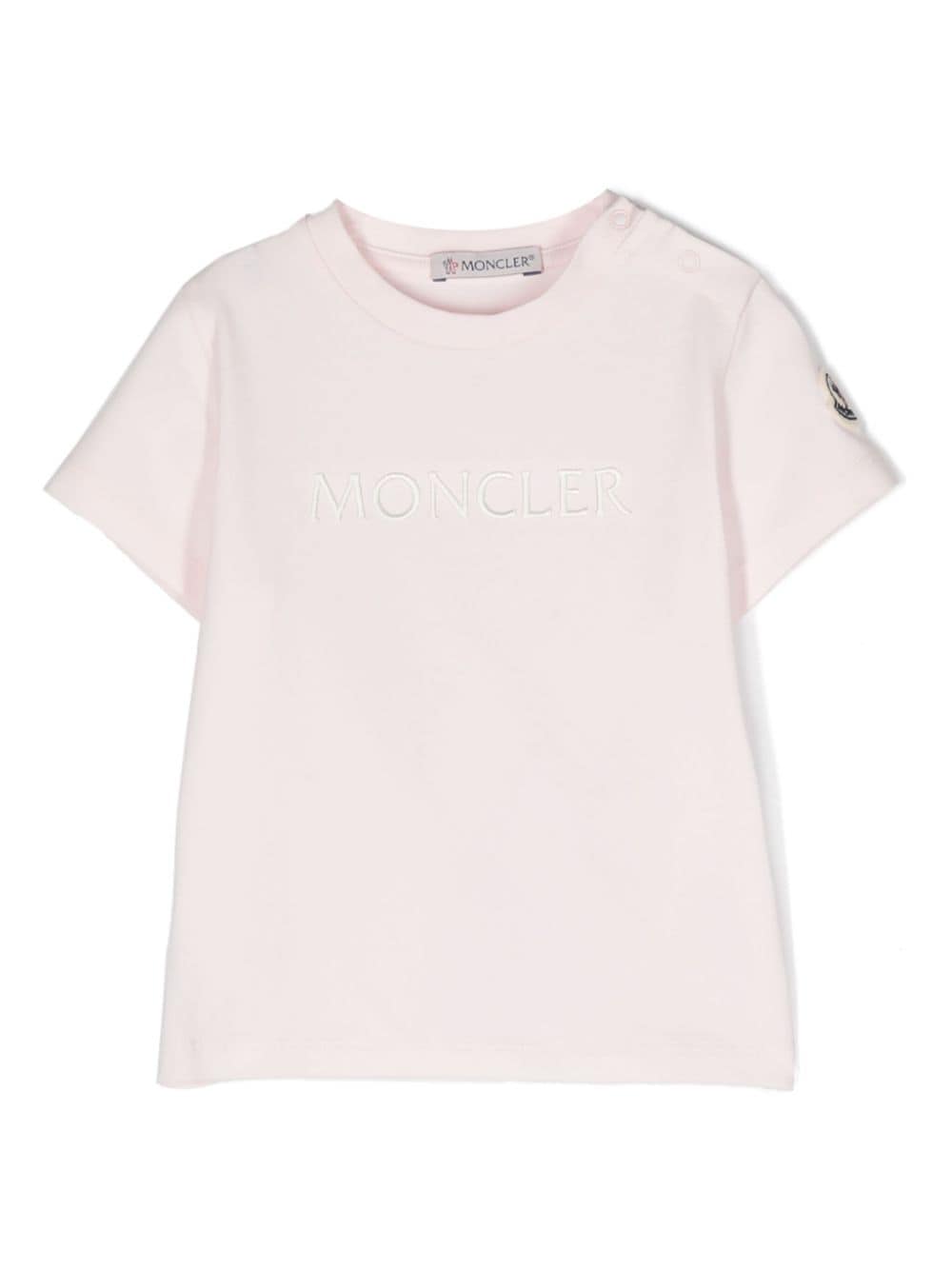 Moncler Enfant T-Shirt mit Logo-Stickerei - Rosa von Moncler Enfant