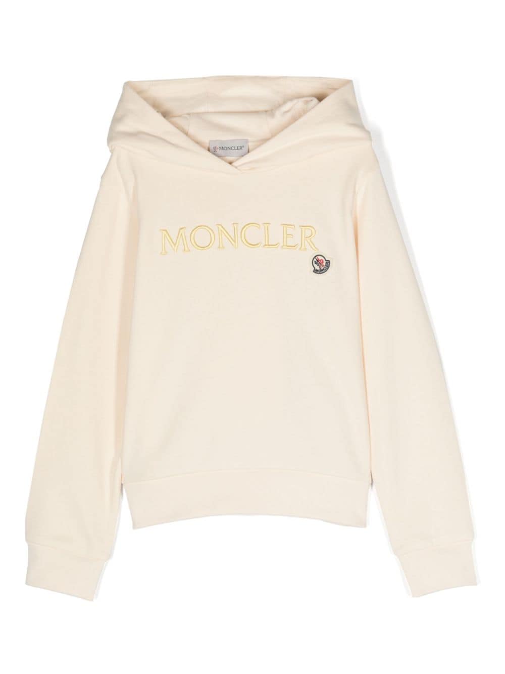 Moncler Enfant Hoodie mit Logo-Stickerei - Nude von Moncler Enfant