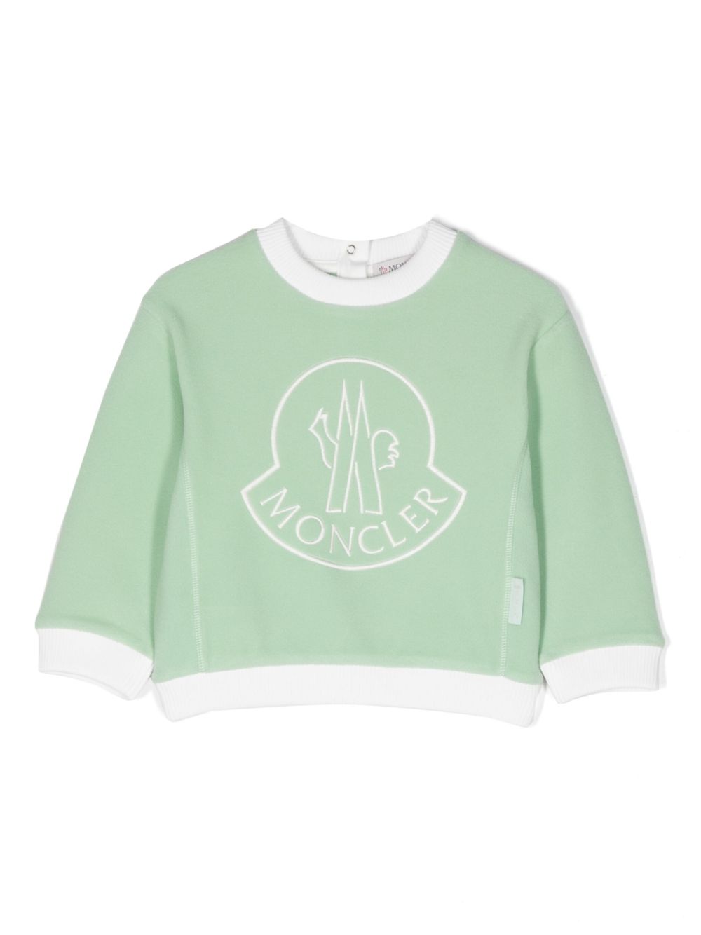 Moncler Enfant Sweatshirt mit Logo-Stickerei - Grün von Moncler Enfant