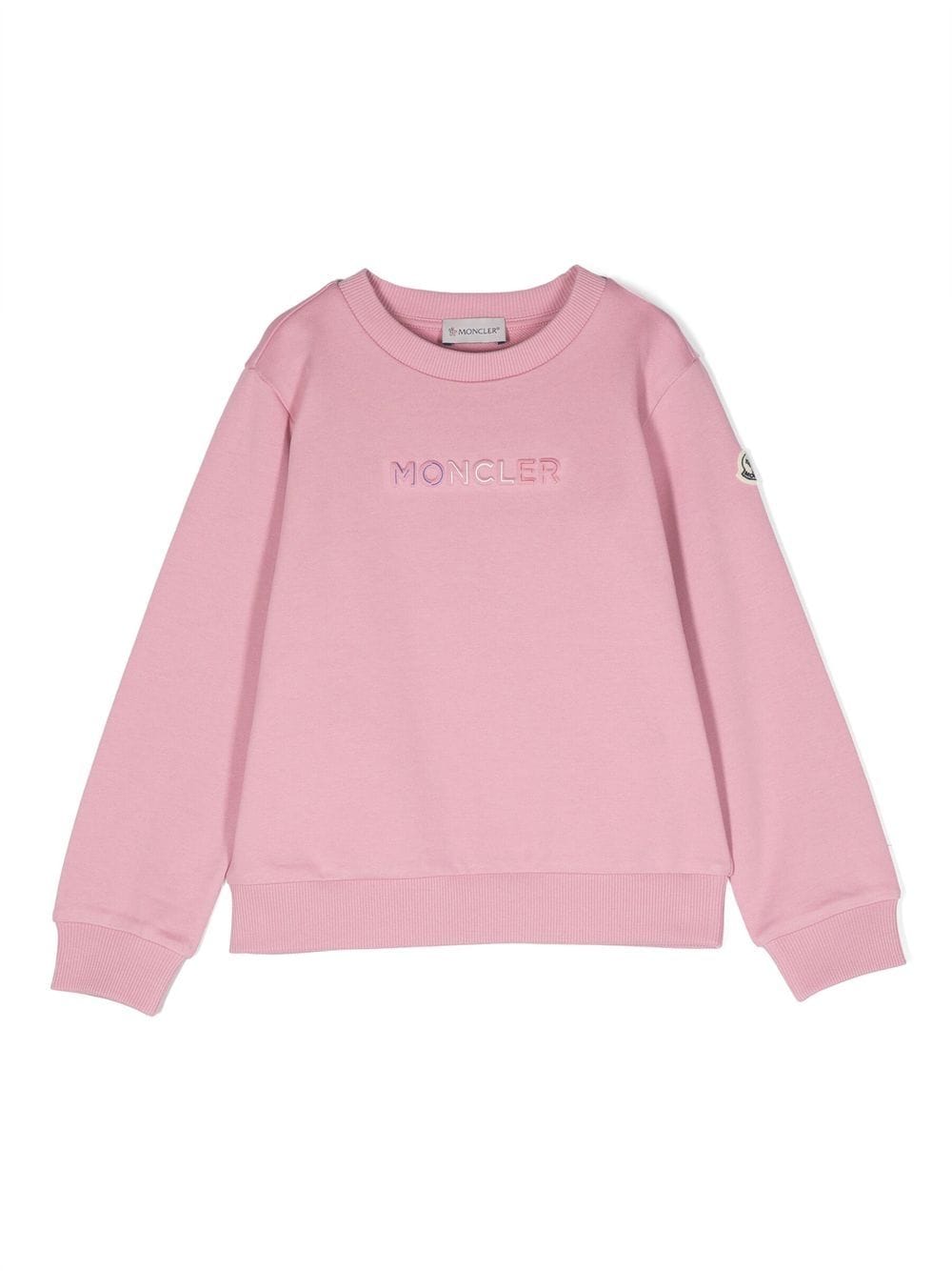 Moncler Enfant Sweatshirt mit Logo-Stickerei - Rosa von Moncler Enfant