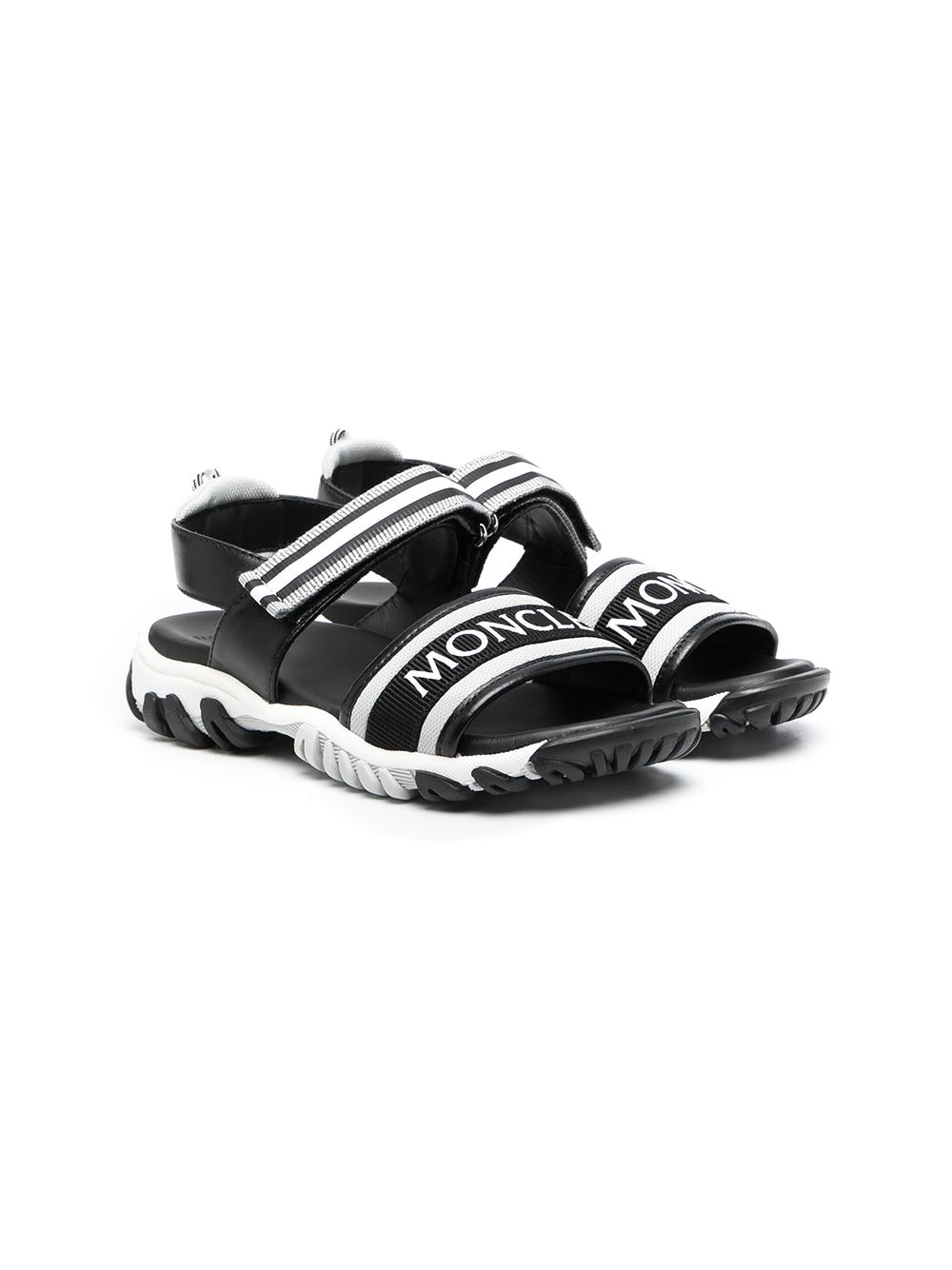 Moncler Enfant Riemensandalen mit Logo - Schwarz von Moncler Enfant