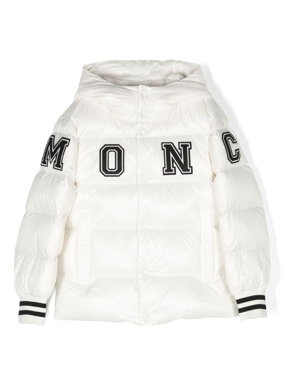 Moncler Enfant Daunenjacke mit Logo - Weiß von Moncler Enfant