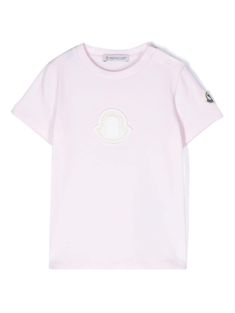 Moncler Enfant T-Shirt mit Logo-Patch - Rosa von Moncler Enfant