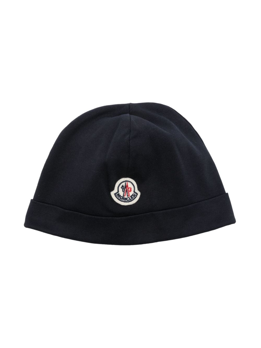 Moncler Enfant Beanie mit Logo-Patch - Blau von Moncler Enfant