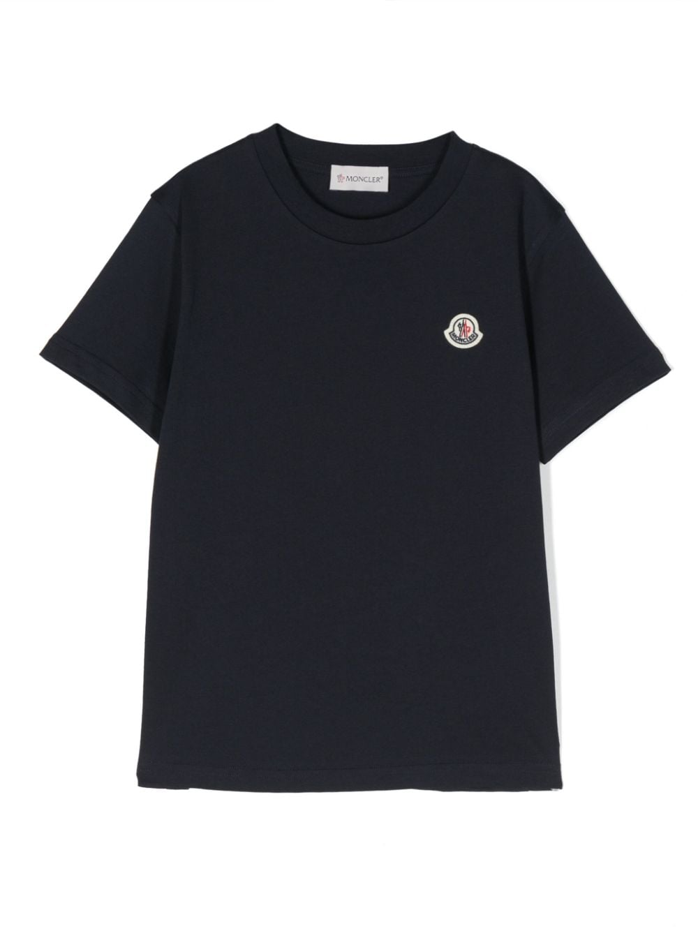 Moncler Enfant T-Shirt mit Logo-Patch - Blau von Moncler Enfant