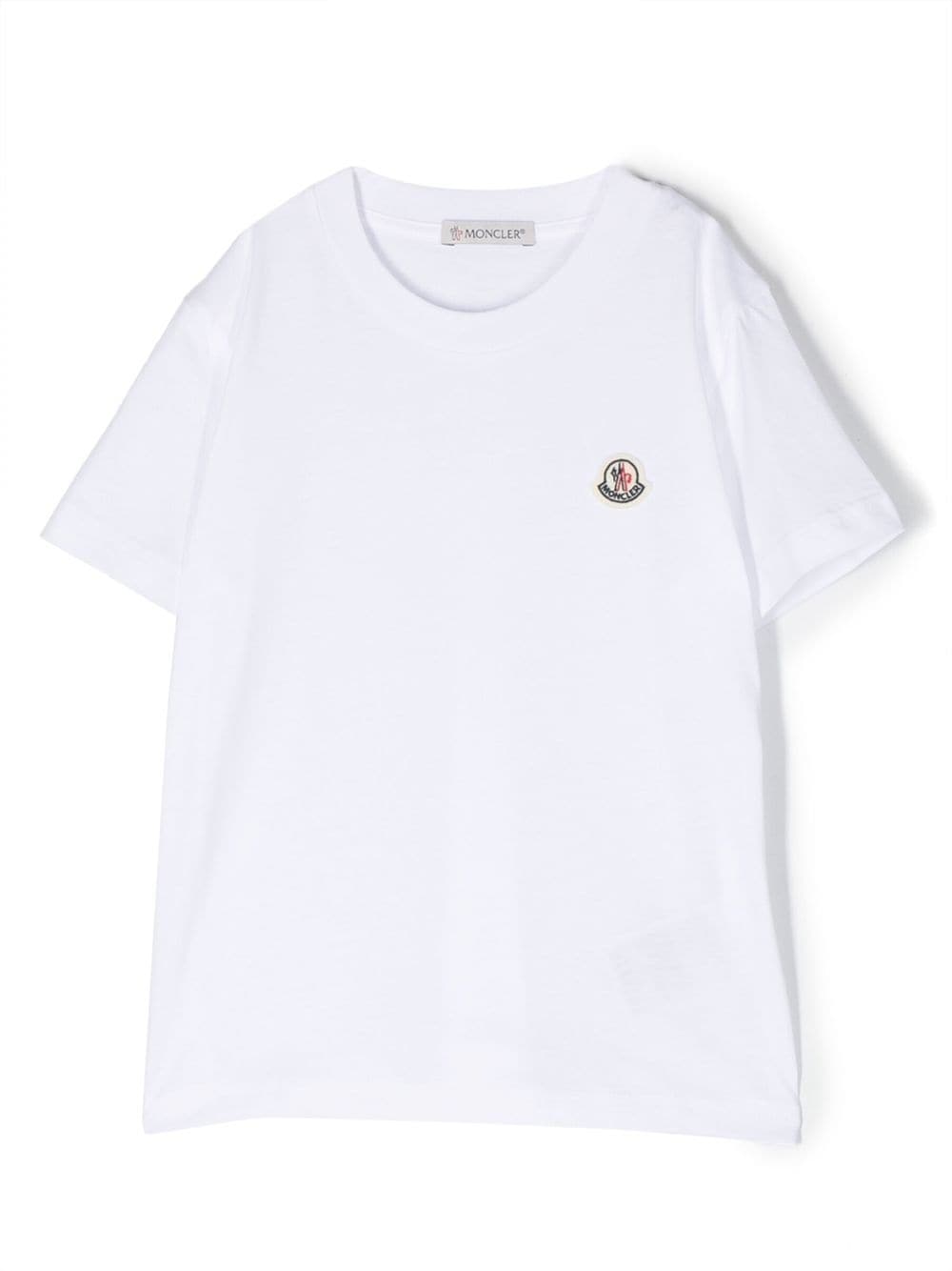 Moncler Enfant T-Shirt mit Logo-Patch - Weiß von Moncler Enfant