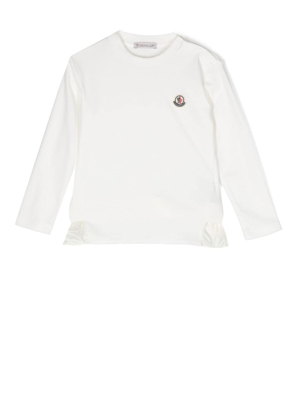 Moncler Enfant T-Shirt mit Logo-Patch - Weiß von Moncler Enfant