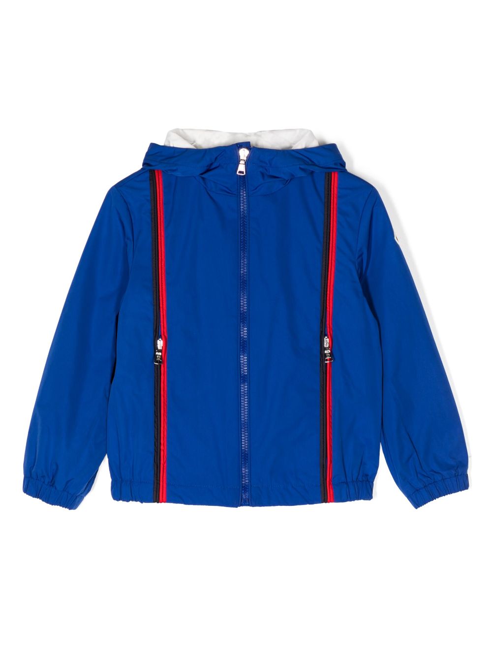 Moncler Enfant Kapuzenjacke mit Logo-Patch - Blau von Moncler Enfant