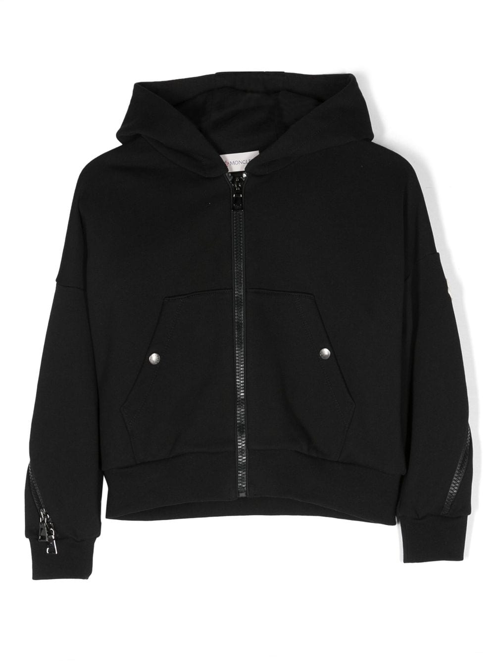 Moncler Enfant Hoodie mit Logo-Patch - Schwarz von Moncler Enfant