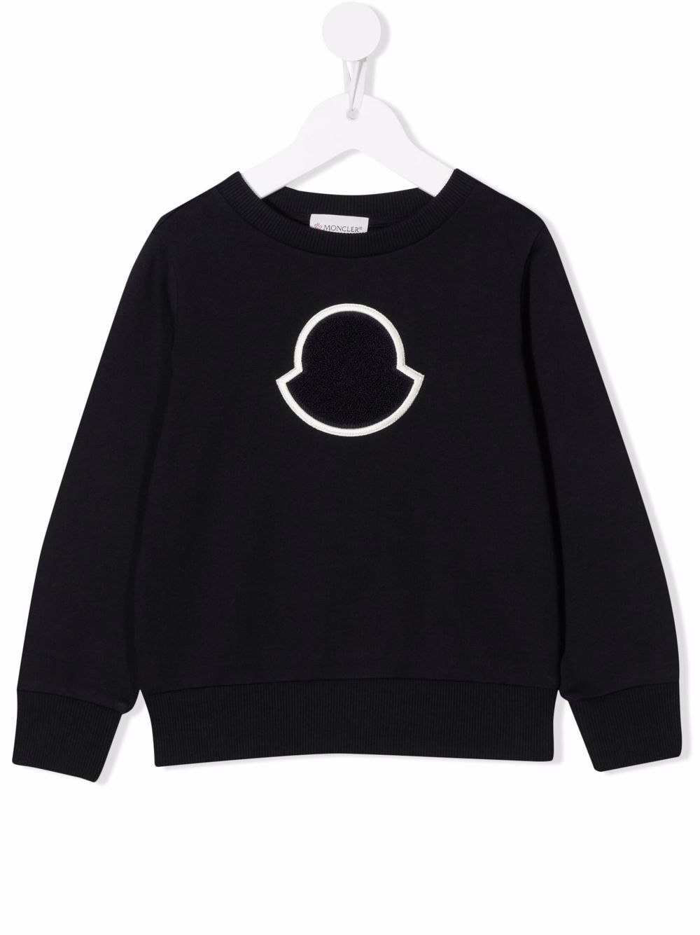 Moncler Enfant Sweatshirt mit Logo-Patch - Blau von Moncler Enfant