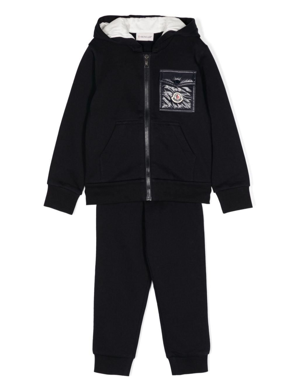 Moncler Enfant Jogginganzug mit Logo-Patch - Schwarz von Moncler Enfant