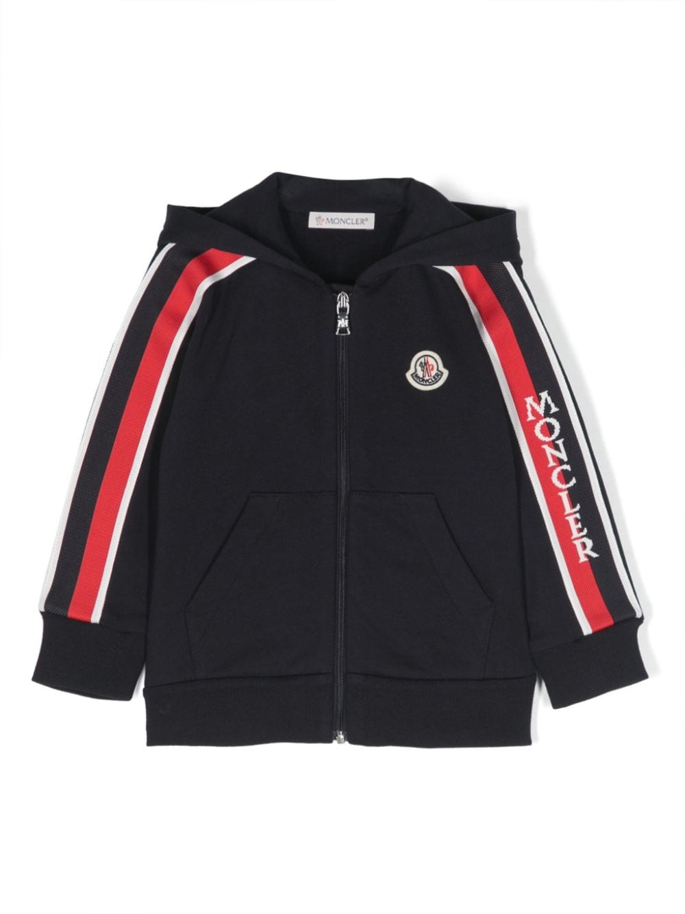 Moncler Enfant Jacke mit Logo-Patch - Blau von Moncler Enfant