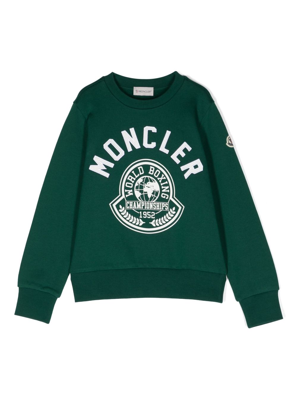 Moncler Enfant Sweatshirt mit Logo-Patch - Grün von Moncler Enfant