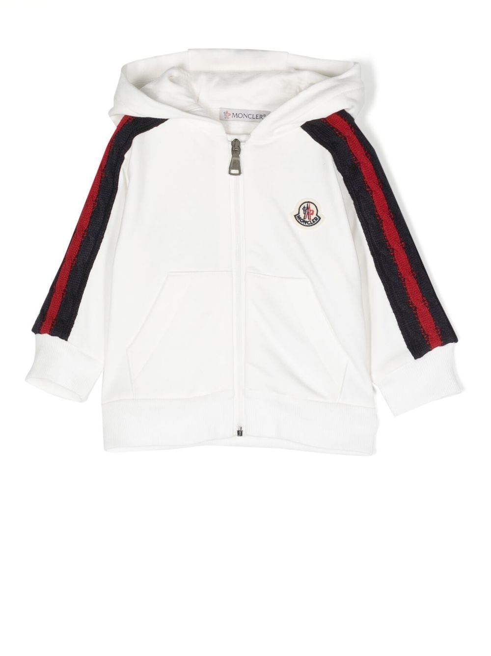 Moncler Enfant Hoodie mit Logo-Patch - Weiß von Moncler Enfant