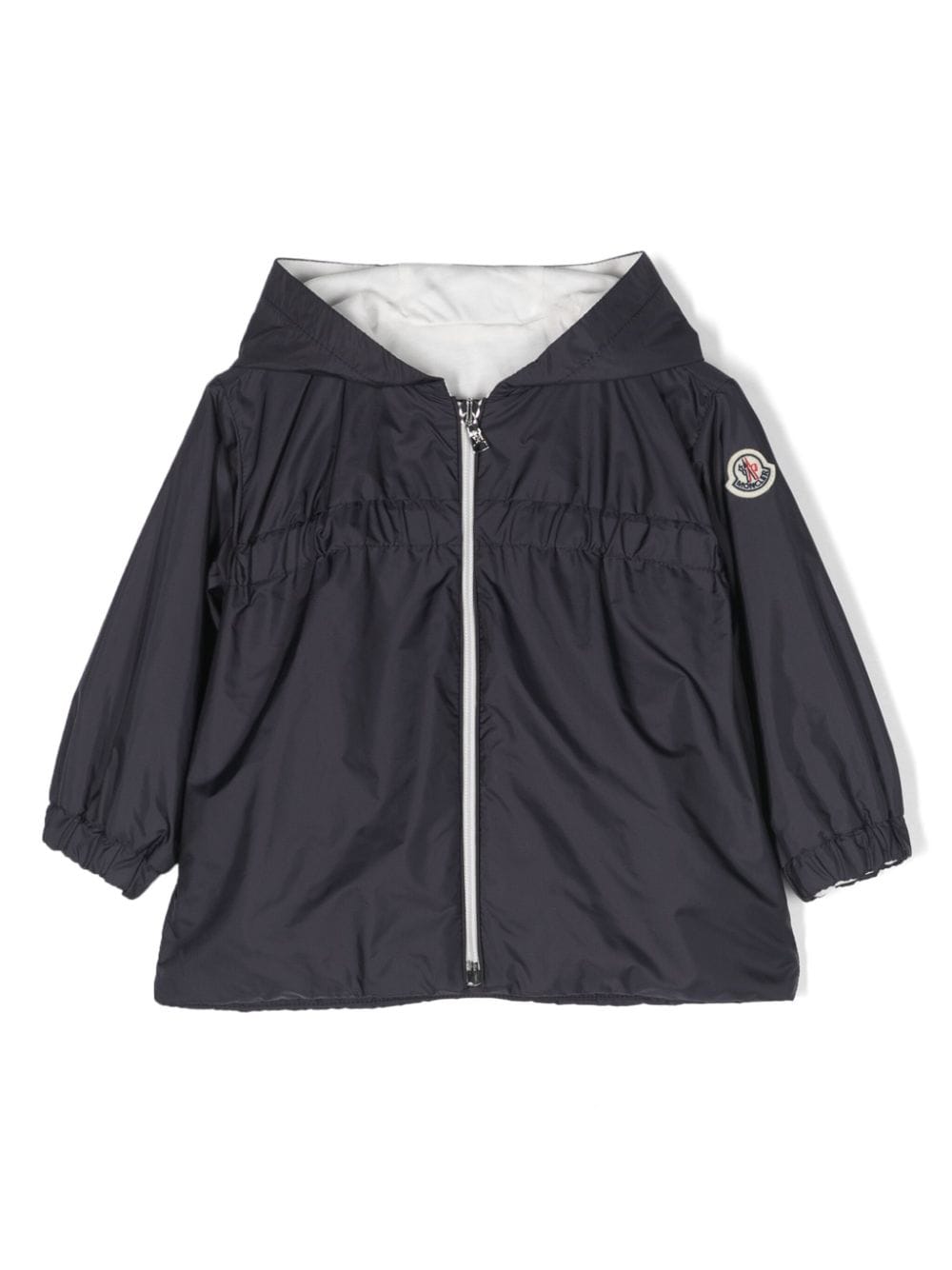 Moncler Enfant Kapuzenjacke mit Logo-Patch - Blau von Moncler Enfant