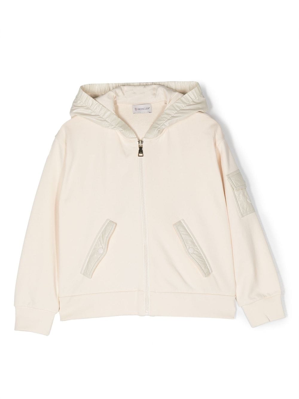 Moncler Enfant Jacke mit Logo-Patch - Nude von Moncler Enfant