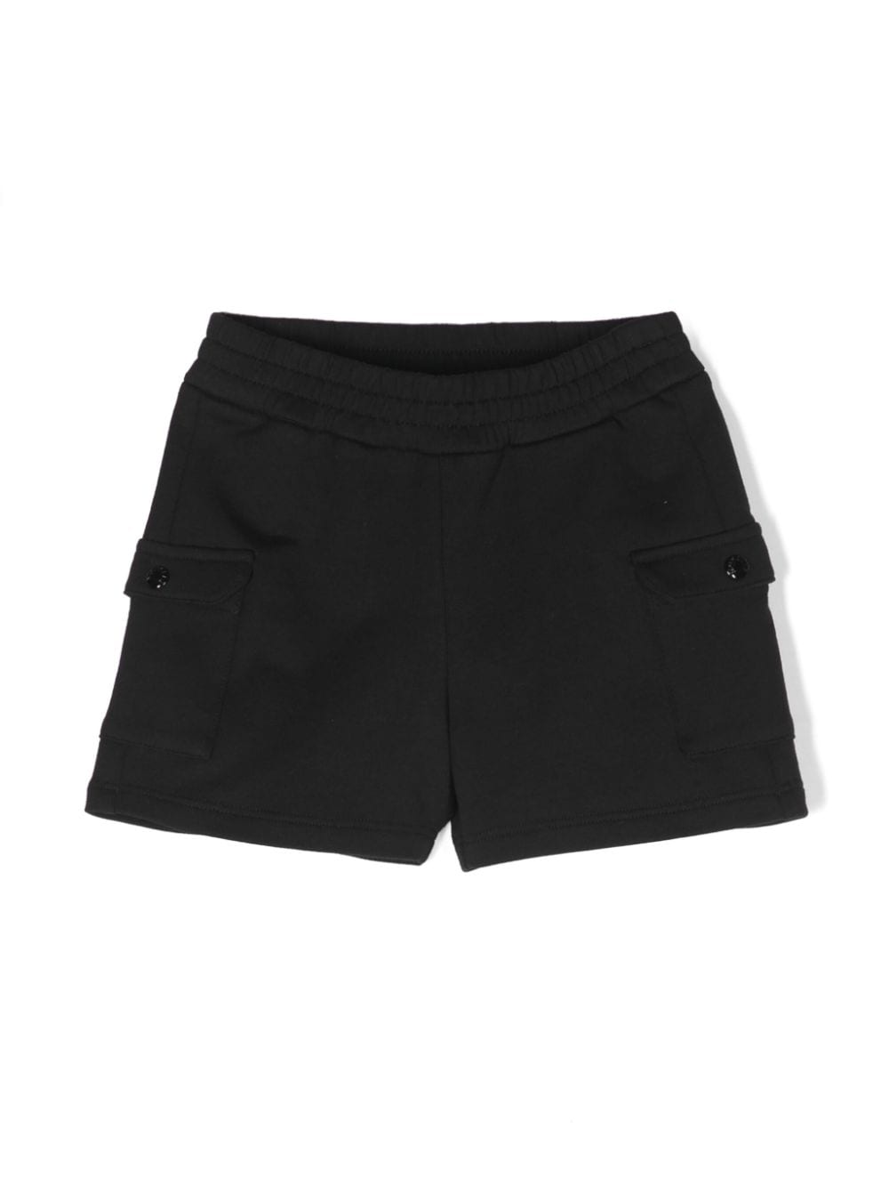 Moncler Enfant Jersey-Shorts mit Logo-Patch - Schwarz von Moncler Enfant