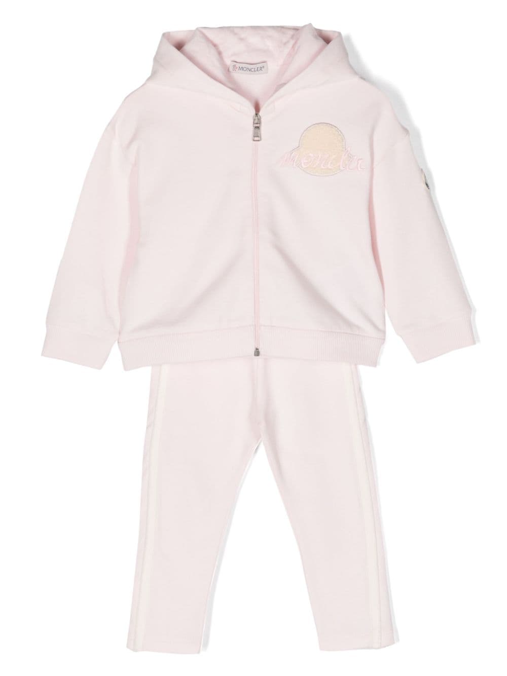 Moncler Enfant Jersey-Jogginganzug mit Logo-Patch - Rosa von Moncler Enfant