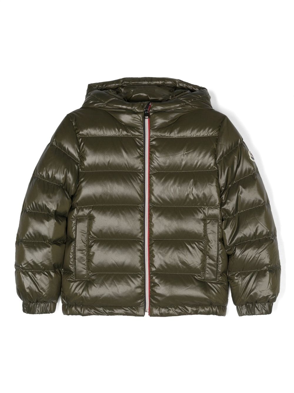 Moncler Enfant Gefütterte Jacke mit Logo-Patch - Grün von Moncler Enfant