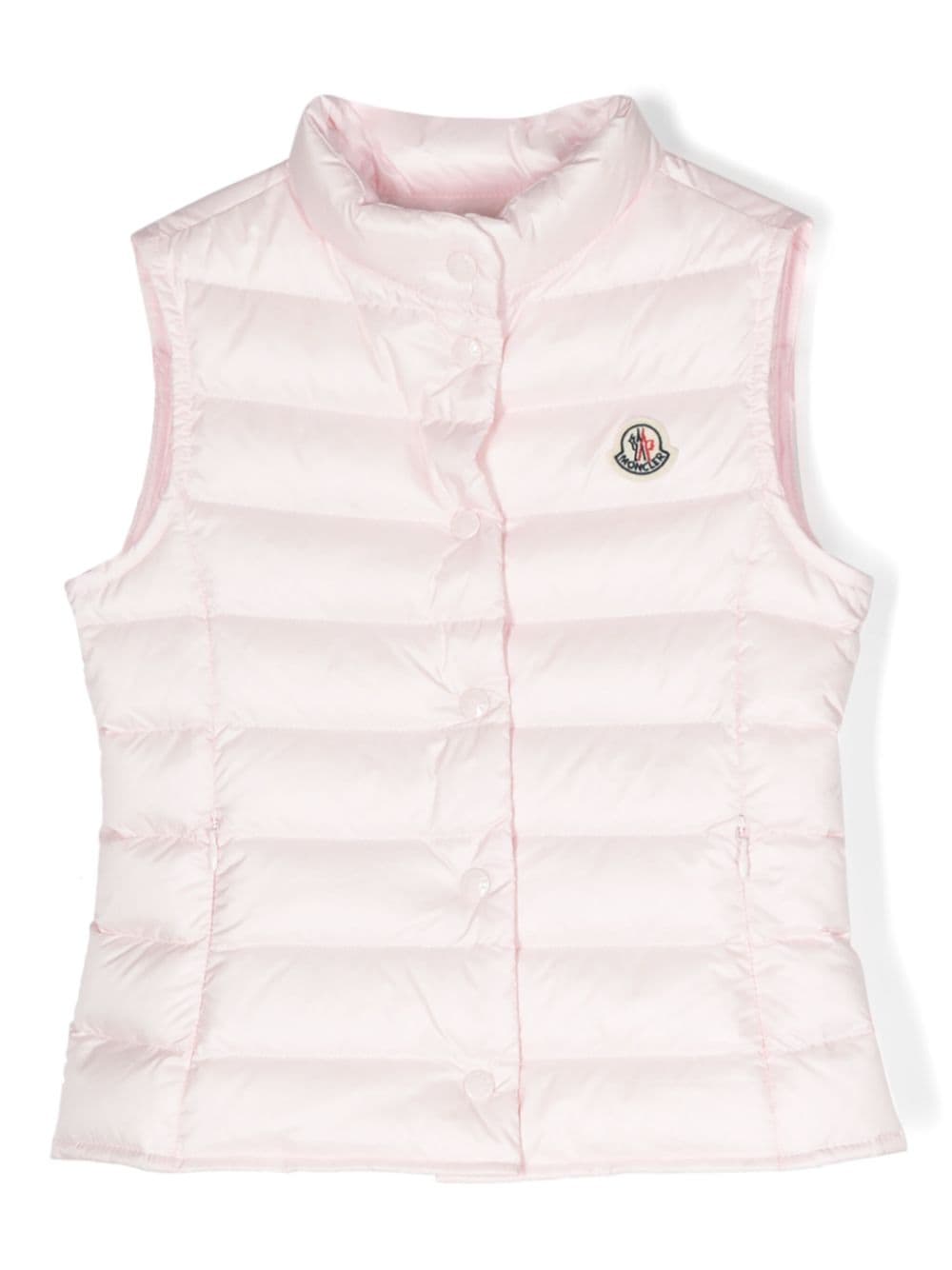 Moncler Enfant Gefütterte Weste mit Logo-Patch - Rosa von Moncler Enfant