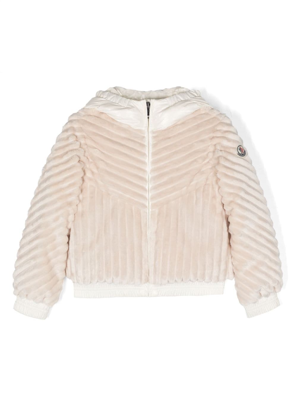 Moncler Enfant Gefütterte Jacke mit Logo-Patch - Nude von Moncler Enfant