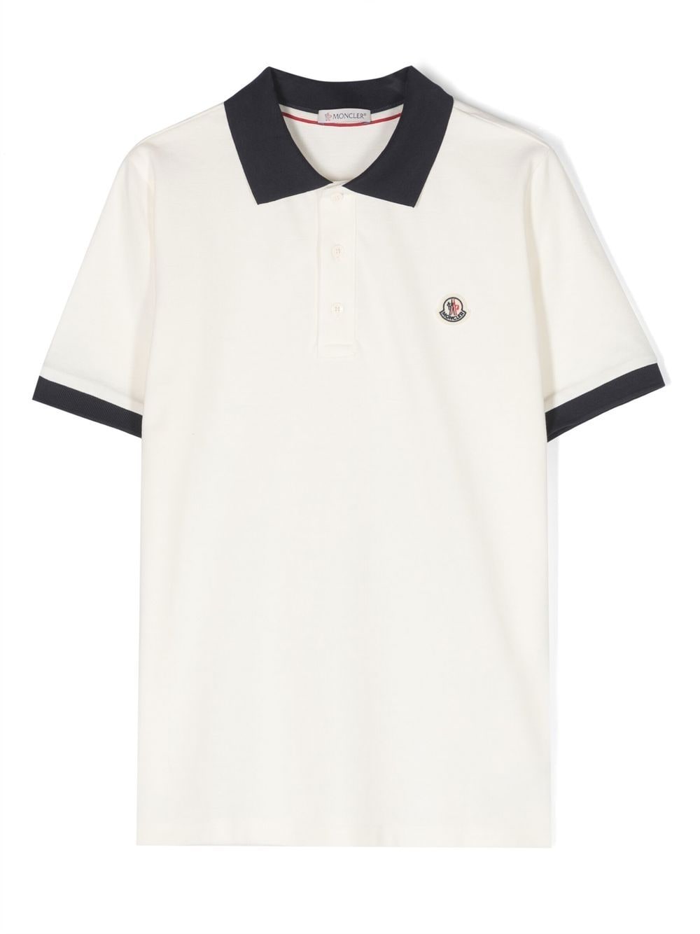 Moncler Enfant Poloshirt mit Logo-Patch - Nude von Moncler Enfant