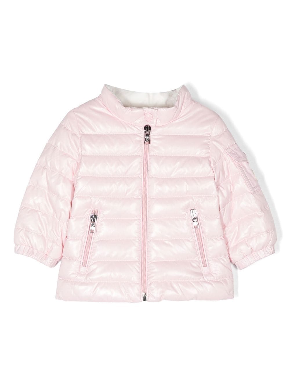 Moncler Enfant Jacke mit Logo-Patch - Rosa von Moncler Enfant